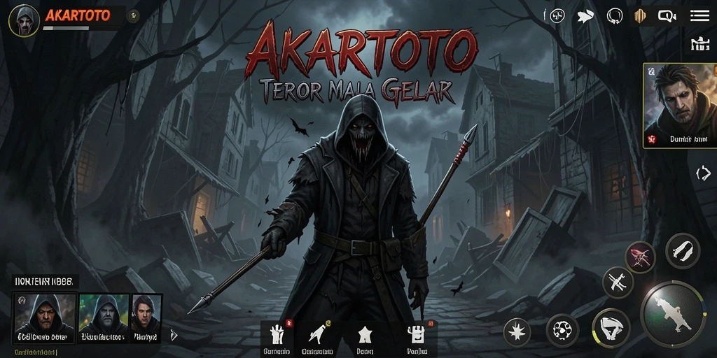 Tampilan gameplay menegangkan di dunia gelap AKARTOTO.