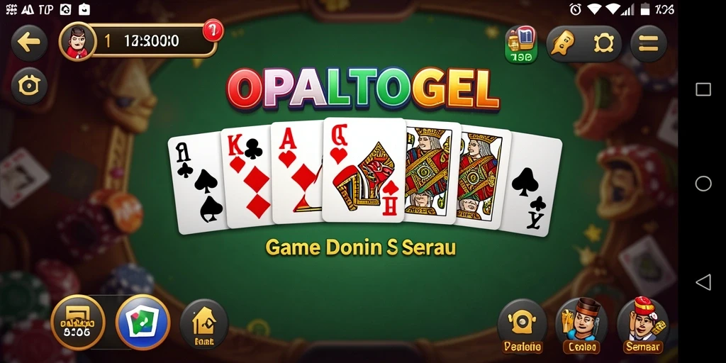 Screenshot gameplay OPALTOGEL menampilkan serunya bermain Domino.